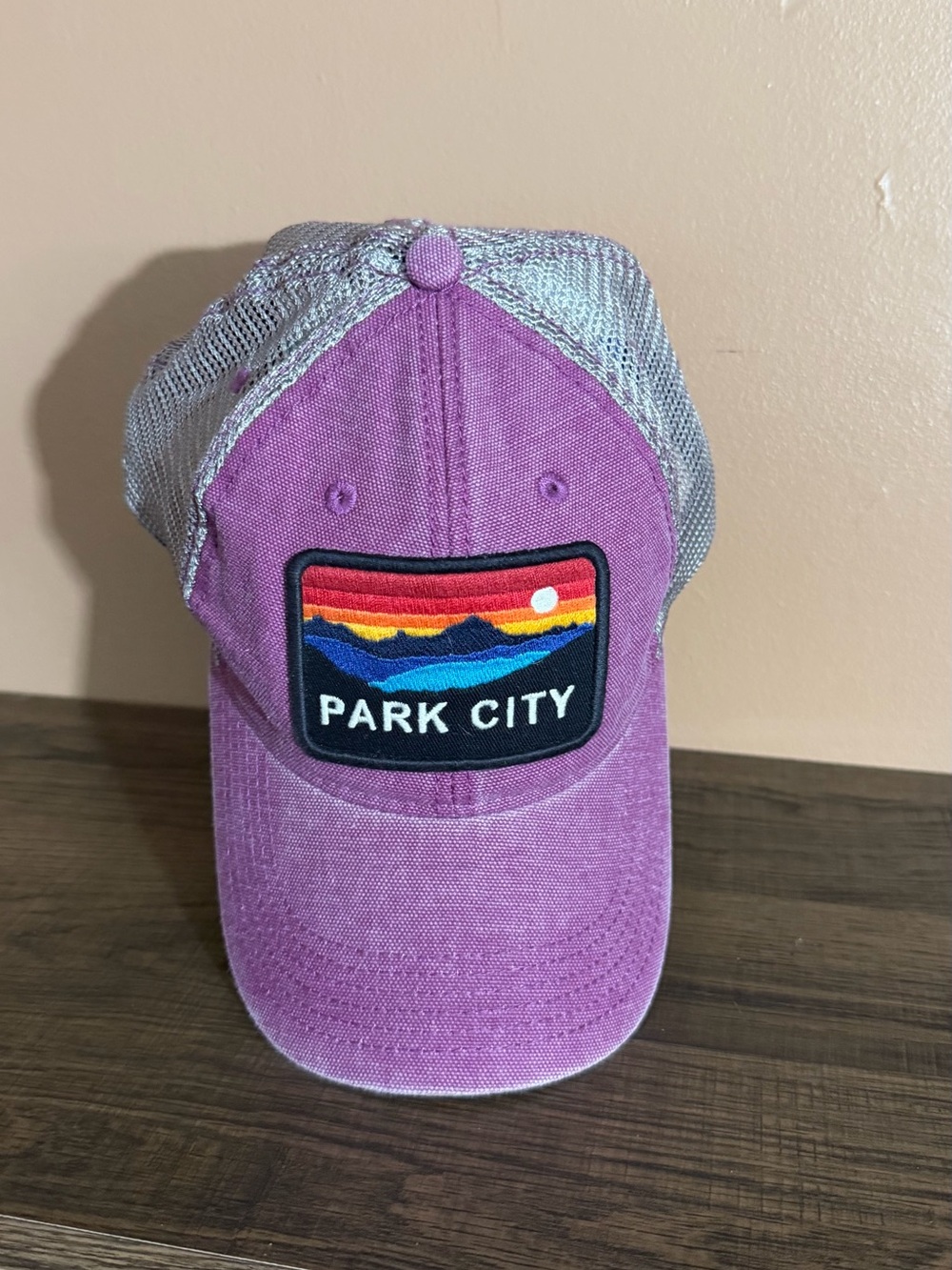 Unisex Purple Mesh-Back Trucker Hat